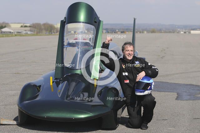 British Steam Car Challenge testing at Thorney Island Artist: Unknown.