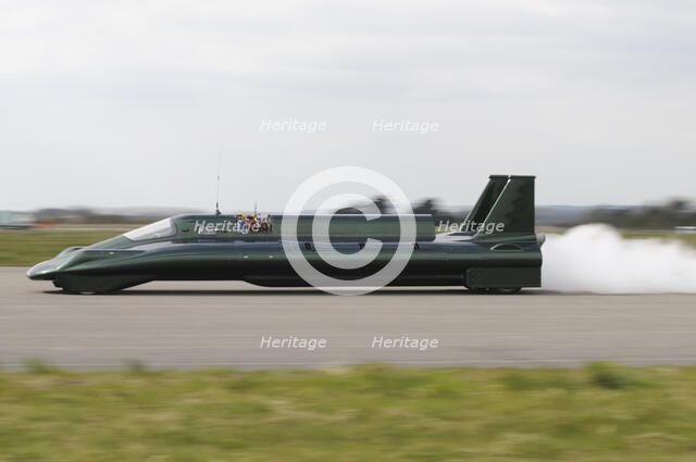 British Steam Car Challenge testing at Thorney Island Artist: Unknown.