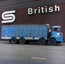 British Steel lorry at a Sheffield foundry, South Yorkshire, 1972. Creator: Michael Walters