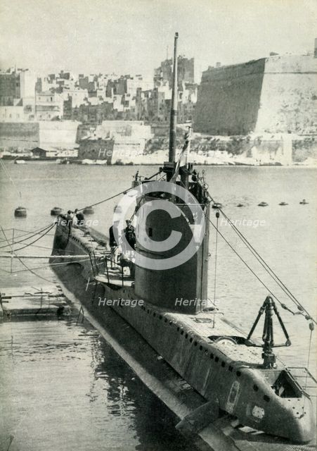British submarine at Malta, World War II, 1945. Creator: Unknown.