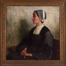 Brittany in prayer, c1918. Creator: Henri Guinier