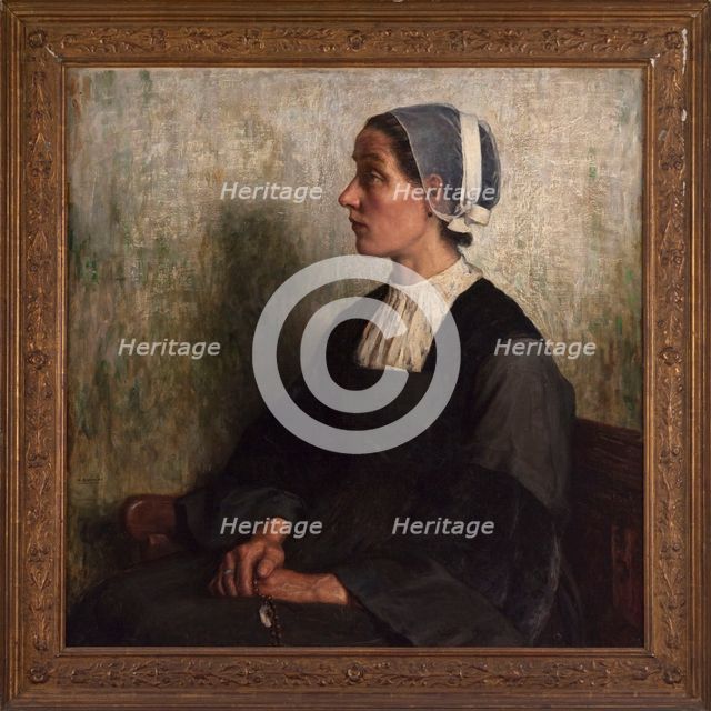 Brittany in prayer, c1918. Creator: Henri Guinier.