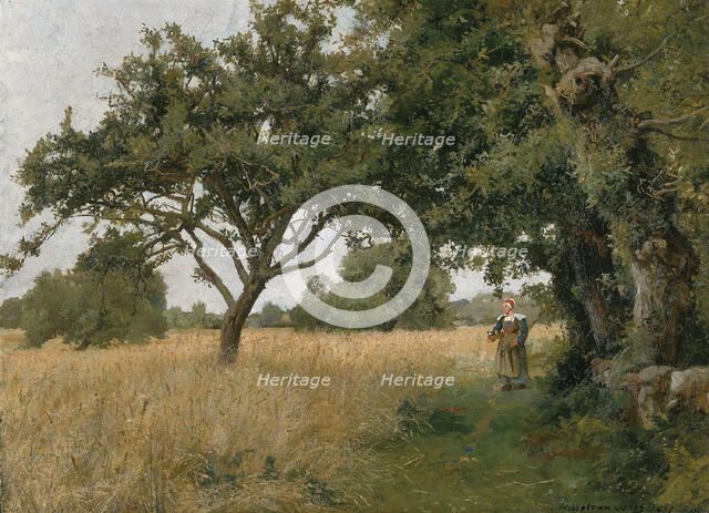 Brittany Landscape, 1877. Creator: Hugh Bolton Jones.