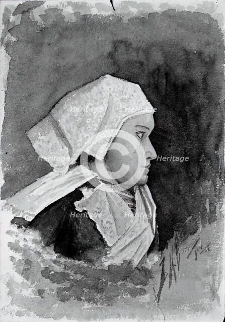 Brittany Peasant Woman, 1884. Creator: Louis Michel Eilshemius.
