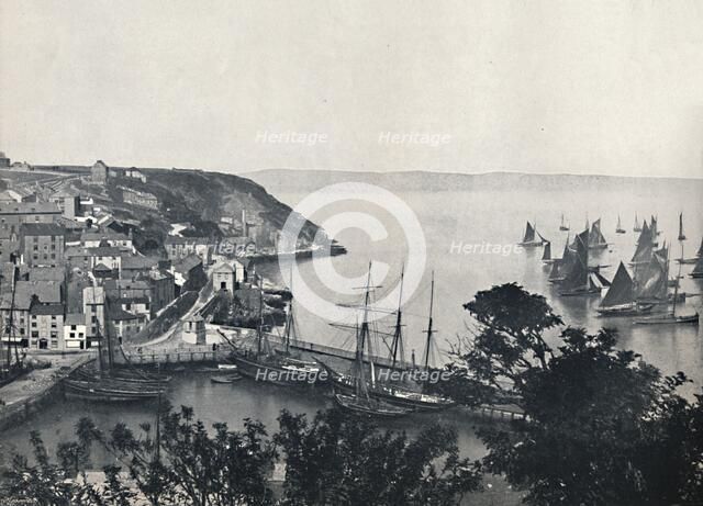 'Brixham - The Lower Town, Showing Fishing Fleet', 1895. Artist: Unknown.