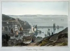 Brixham, Torbay, Devon 1825. Creator: William Daniell