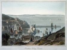 Brixham, Torbay, Devon 1825. Creator: William Daniell