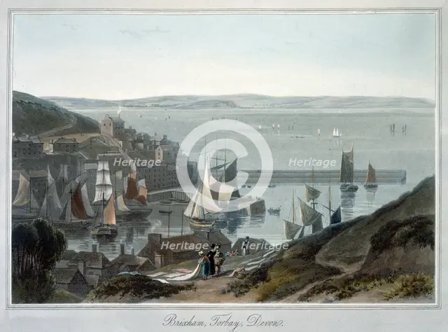 'Brixham, Torbay, Devon', 1825. Creator: William Daniell.