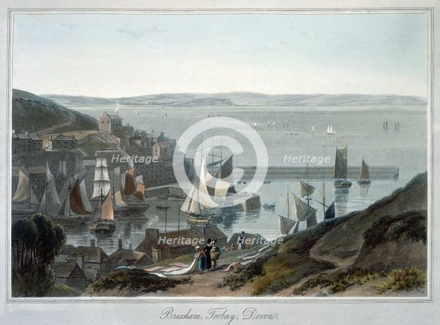 'Brixham, Torbay, Devon', 1825. Creator: William Daniell.