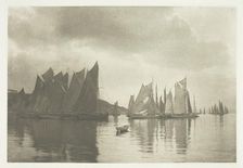Brixham Trawlers, c. 1889, printed October 1889. Creator: Joseph Gale