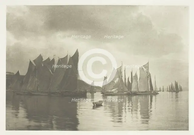 Brixham Trawlers, c. 1889, printed October 1889. Creator: Joseph Gale.