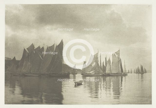 Brixham Trawlers, c. 1889, printed October 1889. Creator: Joseph Gale.