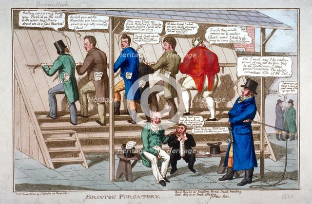 'Brixton purgatory', 1822.                                     Artist: Anon