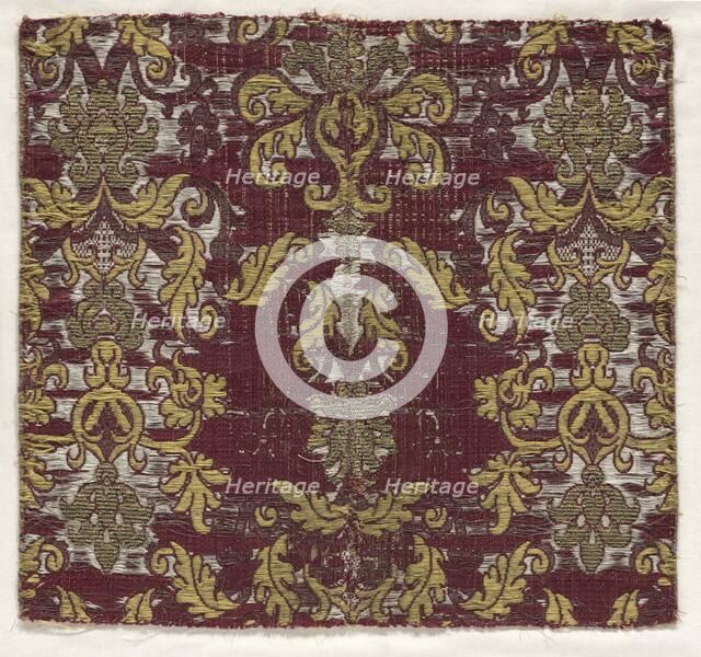 Brocatille Textile Fragment, 16th century. Creator: Unknown.