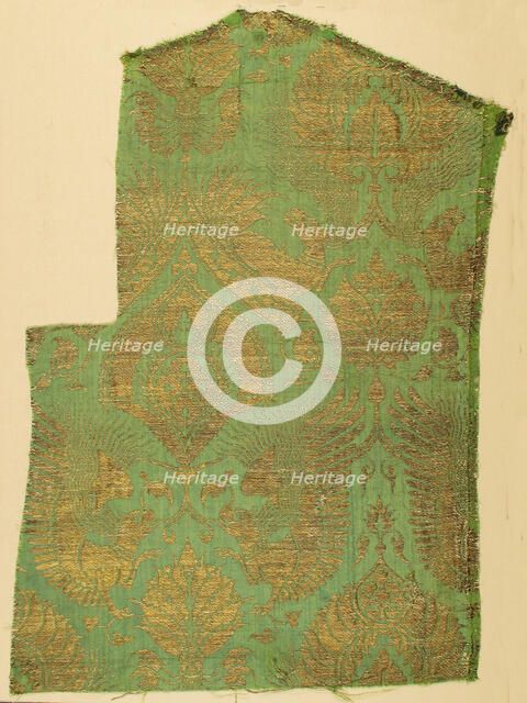 Brocade Textile, Italian, ca. 1350-1400. Creator: Unknown.