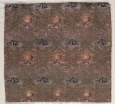 Brocade with Design of Fruit Sprays and Leafy Scrolls, 1800s. Creator: Unknown