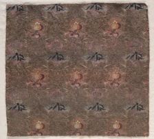 Brocade with Design of Fruit Sprays and Leafy Scrolls, 1800s. Creator: Unknown
