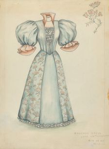 Brocade Dress, 1935/1942. Creator: Fanchon Larzelere