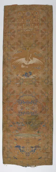 Brocade panel, Qing dynasty, 18th century. Creator: Unknown
