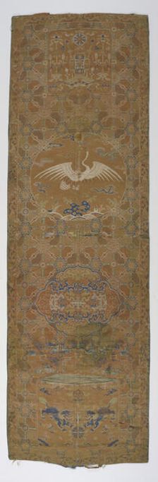 Brocade panel, Qing dynasty, 18th century. Creator: Unknown