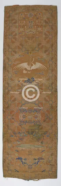 Brocade panel, Qing dynasty, 18th century. Creator: Unknown.