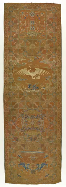Brocade panel, Qing dynasty, 18th century. Creator: Unknown