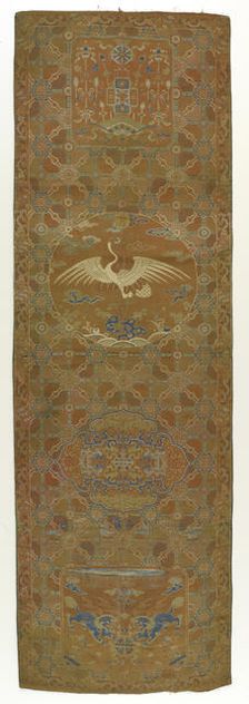 Brocade panel, Qing dynasty, 18th century. Creator: Unknown