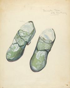 Brocade Shoes, c. 1940. Creator: Jean Gordon