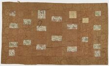 Brocade, silk. A Buddhist monk's robe: Kesa, Edo period, 1615-1868. Creator: Unknown
