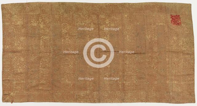 Brocade, silk. A Buddhist monk's robe. Patched: Kesa, Edo period, 1615-1868. Creator: Unknown.