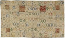 Brocade, silk. A Buddhist monk's robe, patched; kesa, Edo period, 1615-1868. Creator: Unknown