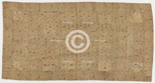 Brocade, silk. A Buddhist monk's robe, patched; kesa, Edo period, 1615-1868. Creator: Unknown.