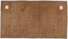 Brocade, silk. A Buddhist monk's robe, patched; kesa. All patches missing, Edo period, 1615-1868. Creator: Unknown