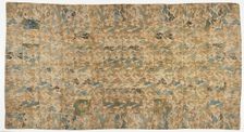 Brocade, silk. A Buddhist monk's robe, patched; kesa ??, Edo period, 1615-1868. Creator: Unknown