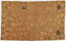Brocade, silk. A Buddhist monk's robe, patched: Kesa, Edo period, 1615-1868. Creator: Unknown