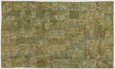 Brocade, silk, a Buddhist monk's robe, patched; kesa, Edo period, 1615-1868. Creator: Unknown