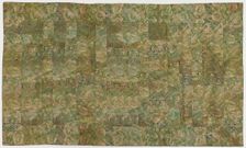 Brocade, silk, a Buddhist monk's robe, patched; kesa, Edo period, 1615-1868. Creator: Unknown