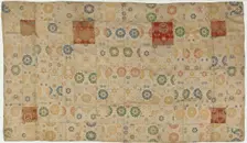 Brocade, silk. A Buddhist monk's robe, patched; kesa, Edo period, 1615-1868. Creator: Unknown