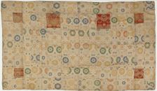 Brocade, silk. A Buddhist monk's robe, patched; kesa, Edo period, 1615-1868. Creator: Unknown