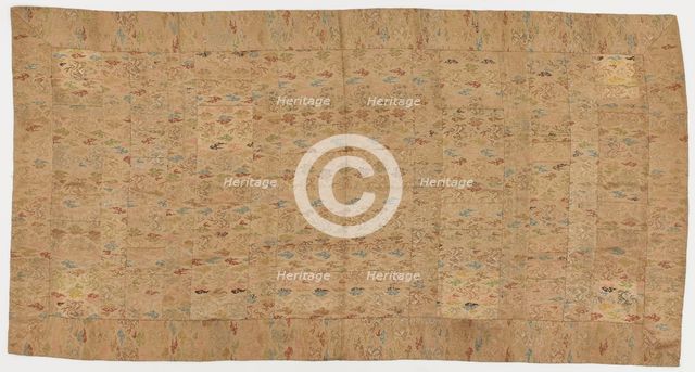 Brocade, silk. A Buddhist monk's robe, patched; kesa, Edo period, 1615-1868. Creator: Unknown.