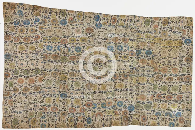 Brocade, silk. A Buddhist monk's robe, patched; kesa, Edo period, 1615-1868. Creator: Unknown.