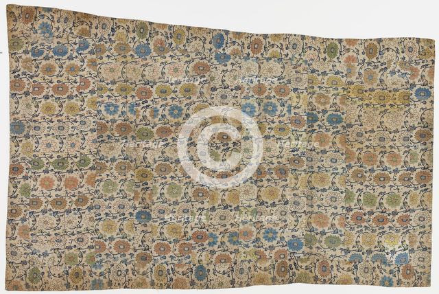 Brocade, silk. A Buddhist monk's robe, patched; kesa, Edo period, 1615-1868. Creator: Unknown.