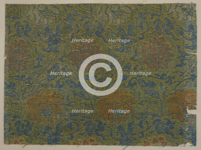 Brocade, silk. A sample, Edo period, 1615-1868. Creator: Unknown.