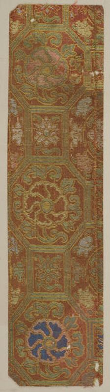Brocade, silk. A sample, Edo period, 1615-1868. Creator: Unknown