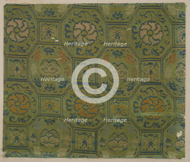 Brocade, silk. A sample, Edo period, 1615-1868. Creator: Unknown.