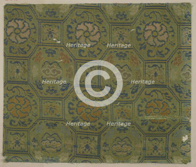 Brocade, silk. A sample, Edo period, 1615-1868. Creator: Unknown.