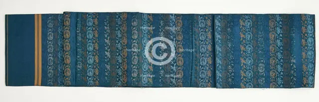 Brocade, silk. An obi, unsewn, Edo period, 1615-1868. Creator: Unknown.