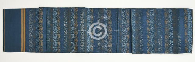 Brocade, silk. An obi, unsewn, Edo period, 1615-1868. Creator: Unknown.