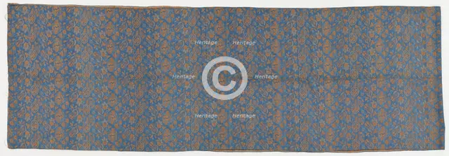 Brocade, silk. An obi, unsewn, Edo period, 1615-1868. Creator: Unknown.