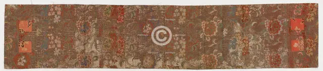 Brocade, silk. Buddhist monk's stole. Ohi, Edo period, 1615-1868. Creator: Unknown.